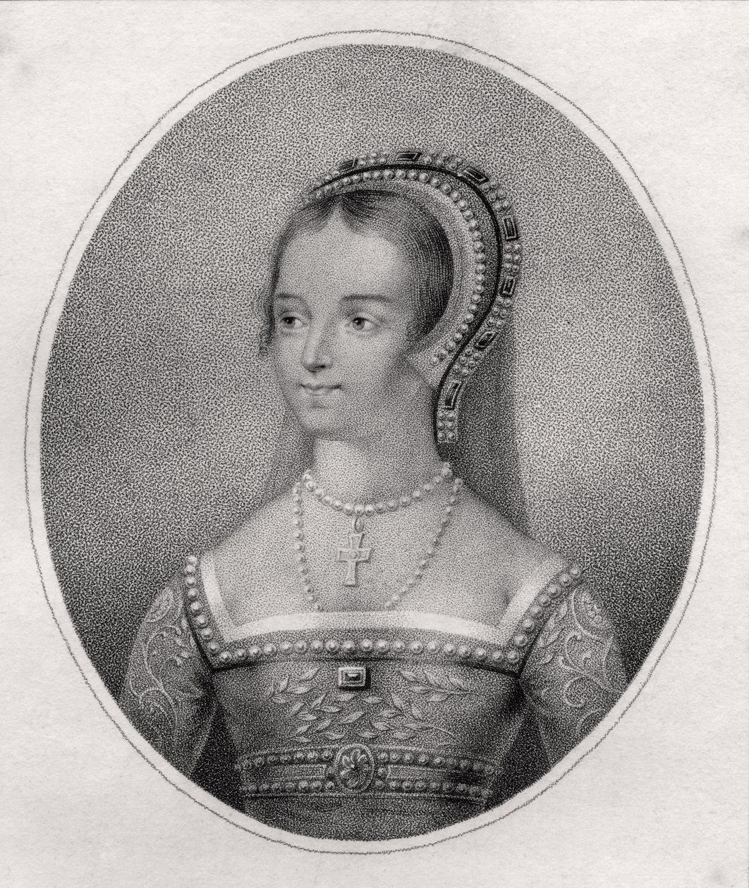 Catalina Parr, grabado por Bocquet, de 