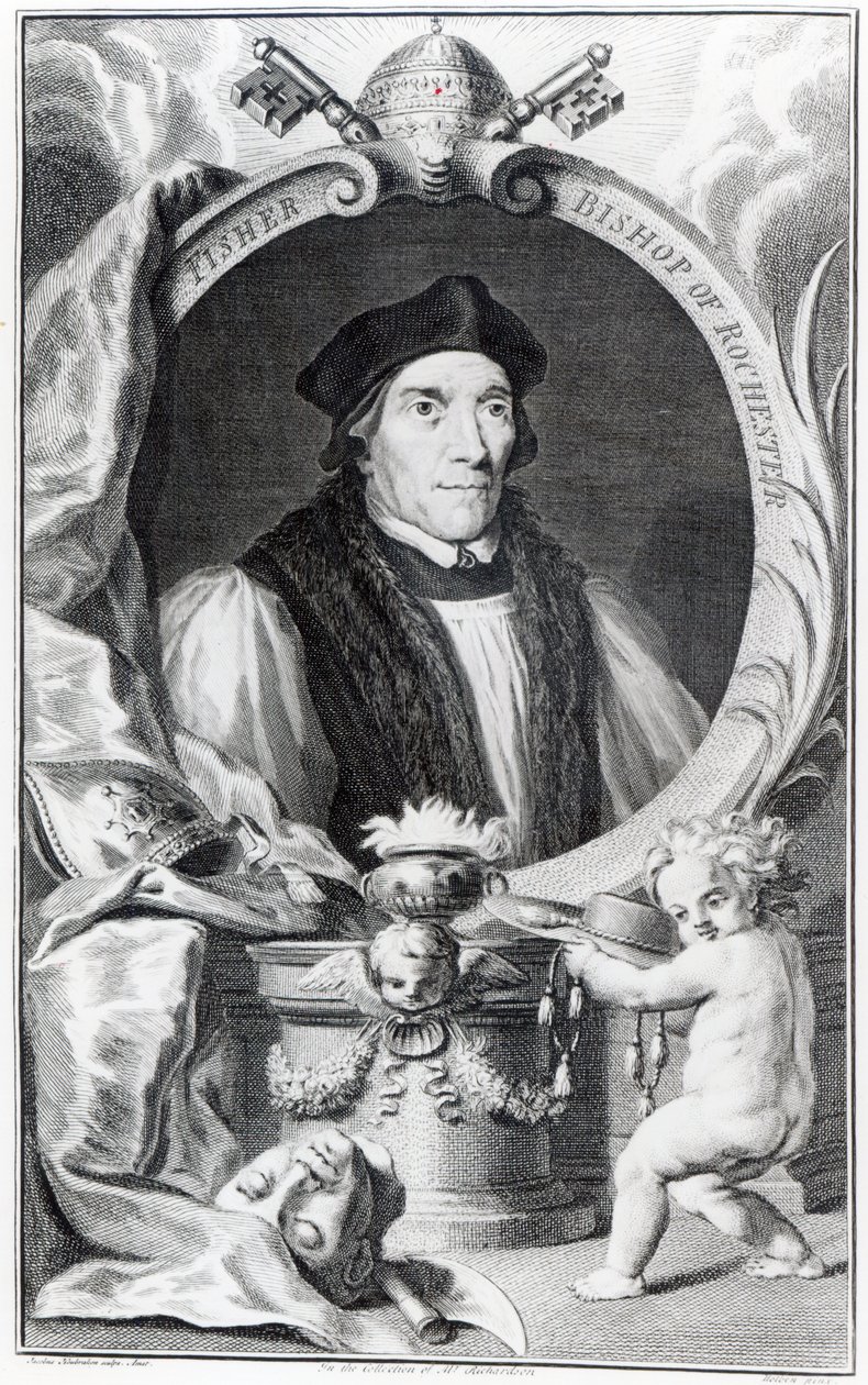 John Fisher, obispo de Rochester, grabado por Jacobus Houbraken, c.1738-42 de Hans Holbein der Jüngere