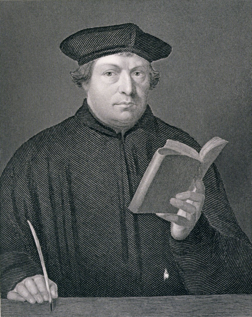 Martín Lutero (1483-1546), grabado por W. Holl, de 