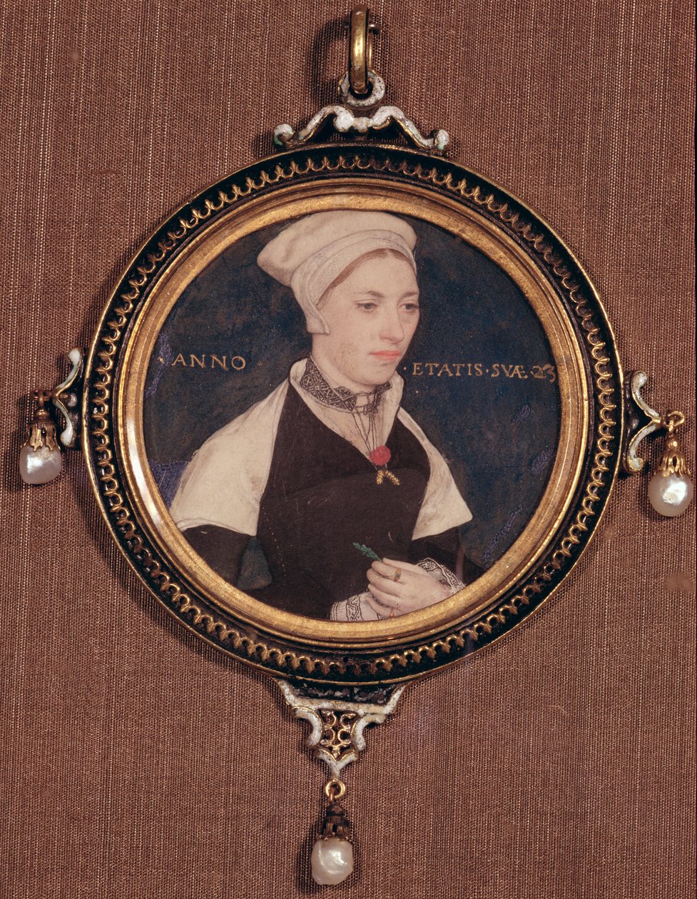 Retrato en miniatura de Jane Small, anteriormente conocida como Sra. Robert Pemberton, c.1540 de Hans Holbein der Jüngere