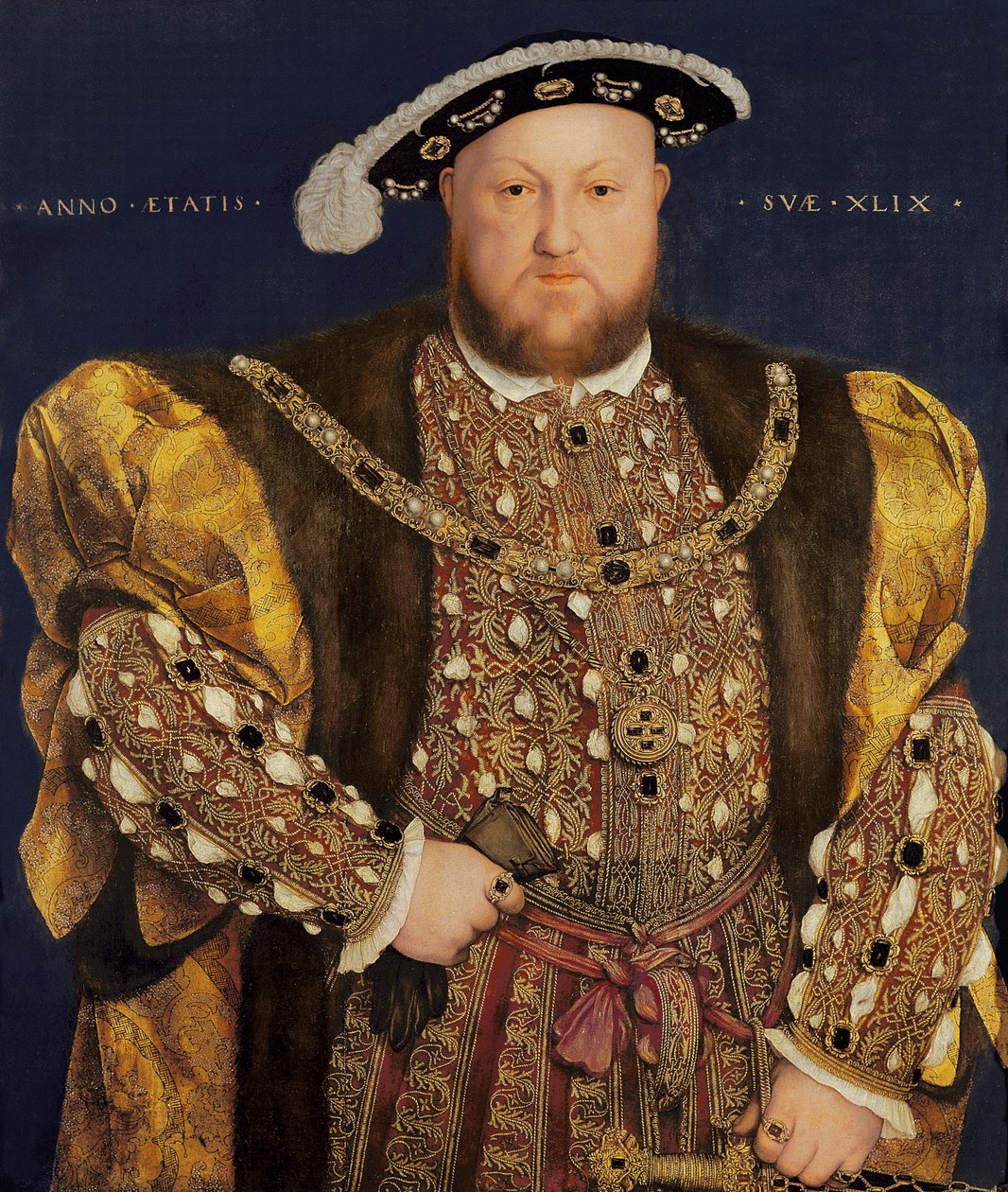Retrato de Enrique VIII (1491-1547) a los 49 años, 1540 de Hans Holbein der Jüngere