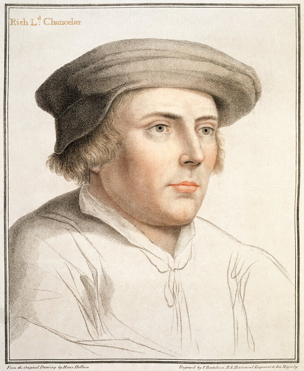 Richard Rich, Primer Barón Rich (c.1496-1567) grabado por Francesco Bartolozzi (1727-1815) de Hans Holbein der Jüngere