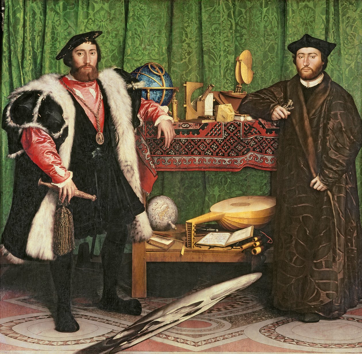 Los Embajadores, 1533 de Hans Holbein der Jüngere