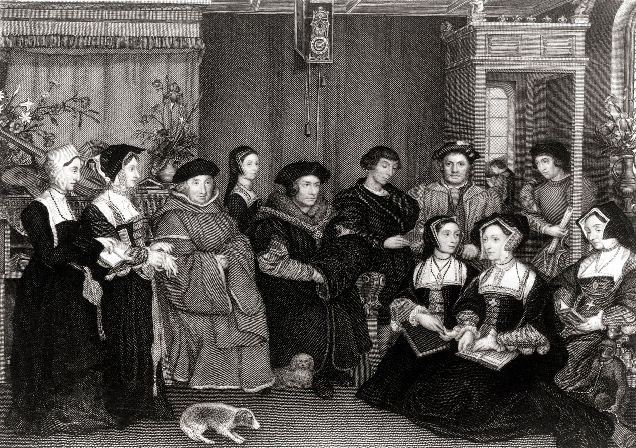 La familia de Thomas More (1478-1535), canciller de Inglaterra de Hans Holbein der Jüngere