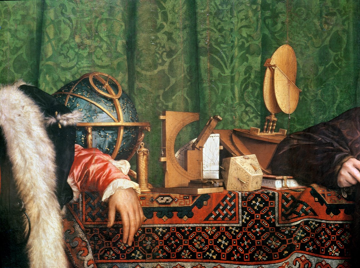 Los Embajadores, detalle de los instrumentos astronómicos, 1533 (detalle) de Hans Holbein the Elder