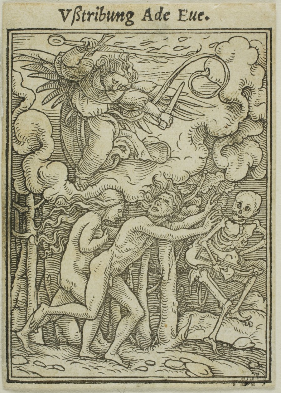 Adán y Eva expulsados del Paraíso de Hans Holbein the Younger