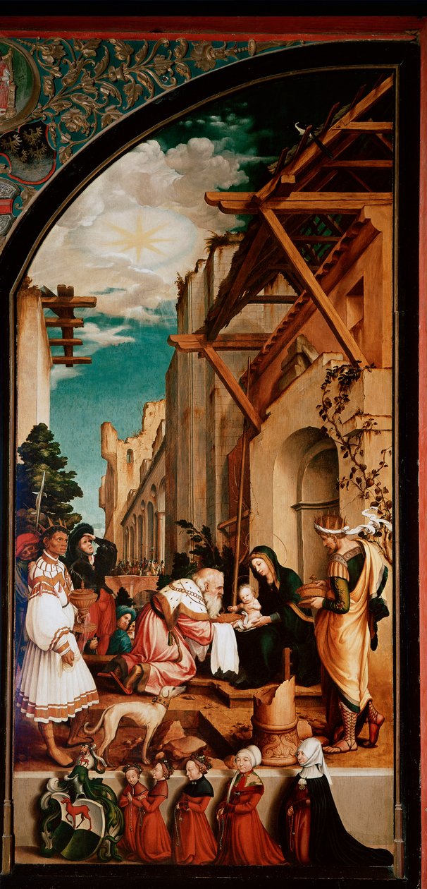 Retablo de Oberried: “La Adoración de los Magos” de Hans Holbein el Joven (1497/8-1543) de Hans Holbein der Jüngere
