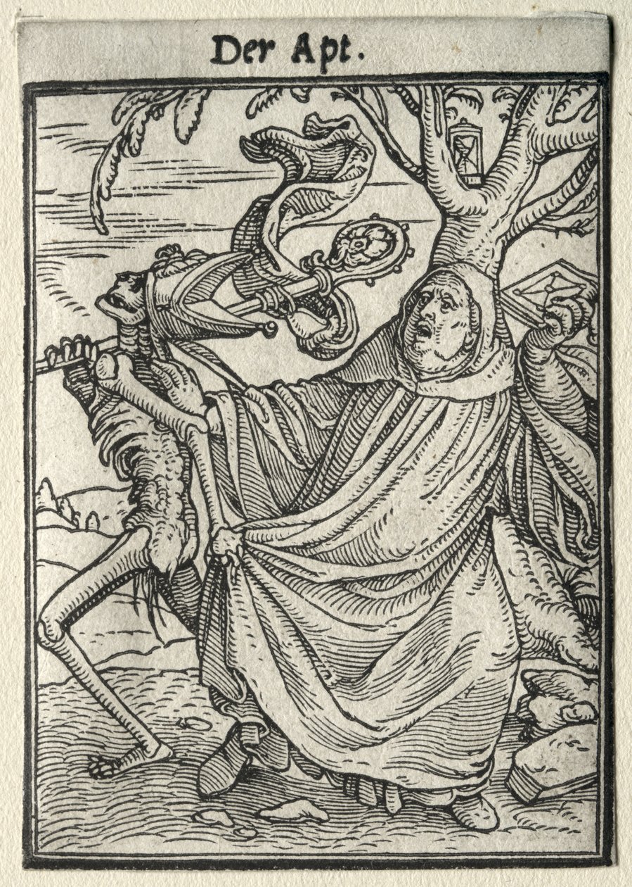 Danza de la Muerte: El Abad de Hans Holbein the Younger