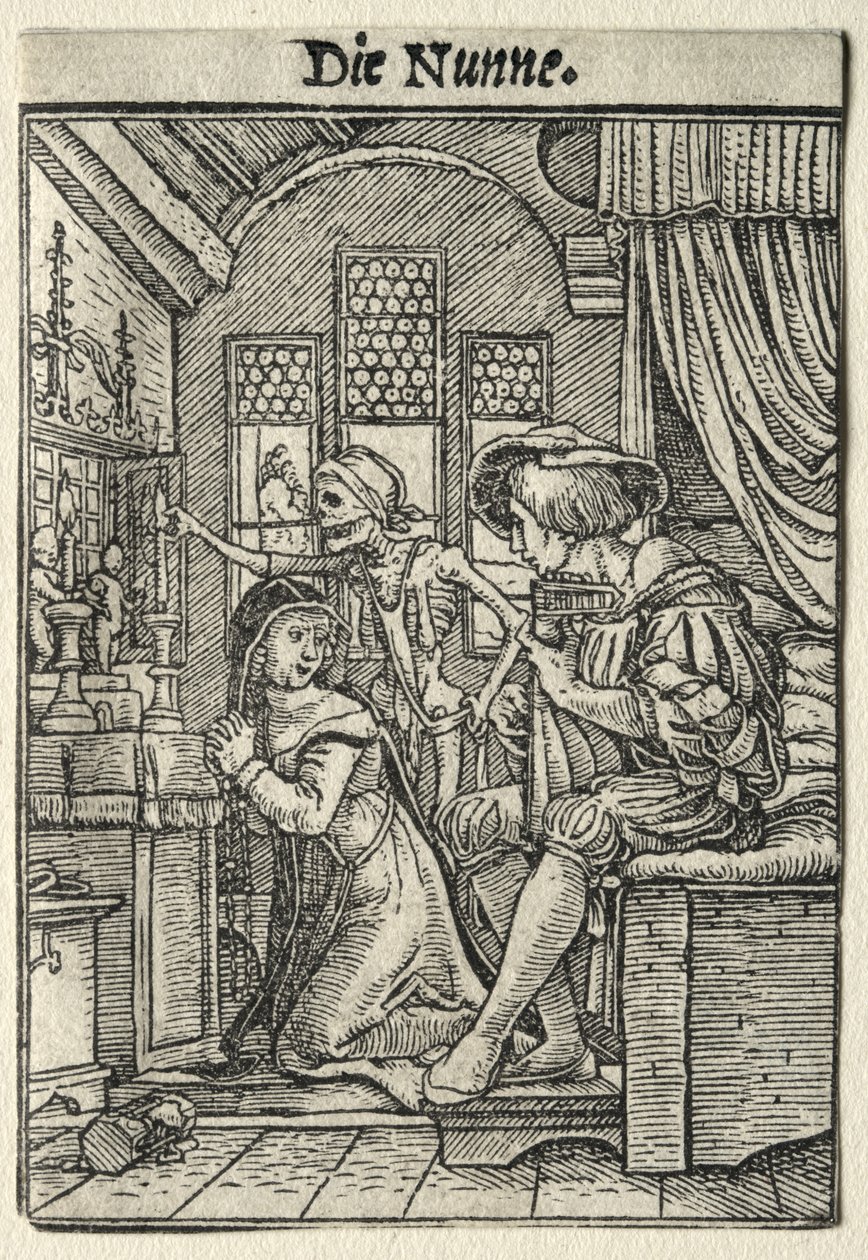 Danza de la muerte: La monja de Hans Holbein the Younger
