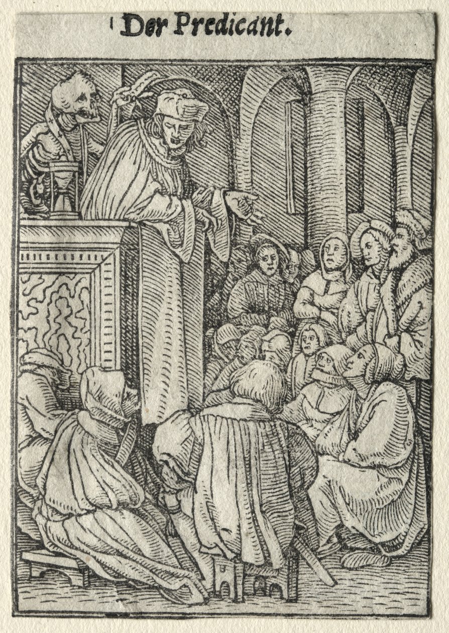 Danza de la muerte: El predicador de Hans Holbein the Younger
