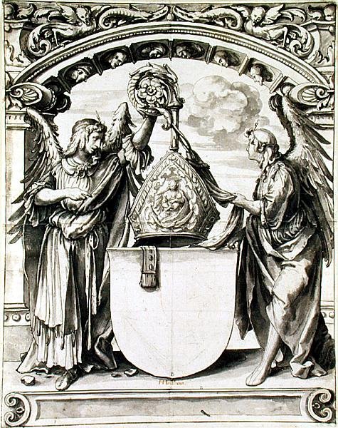 Diseño para una pintura de vidrio, c.1520 de Hans Holbein der Jüngere