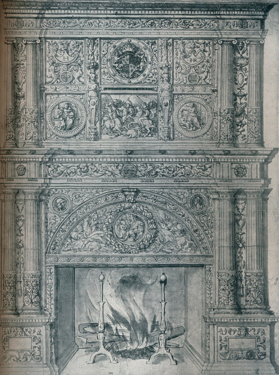 Dibujo de Chimenea, c1537 de Hans Holbein der Jüngere