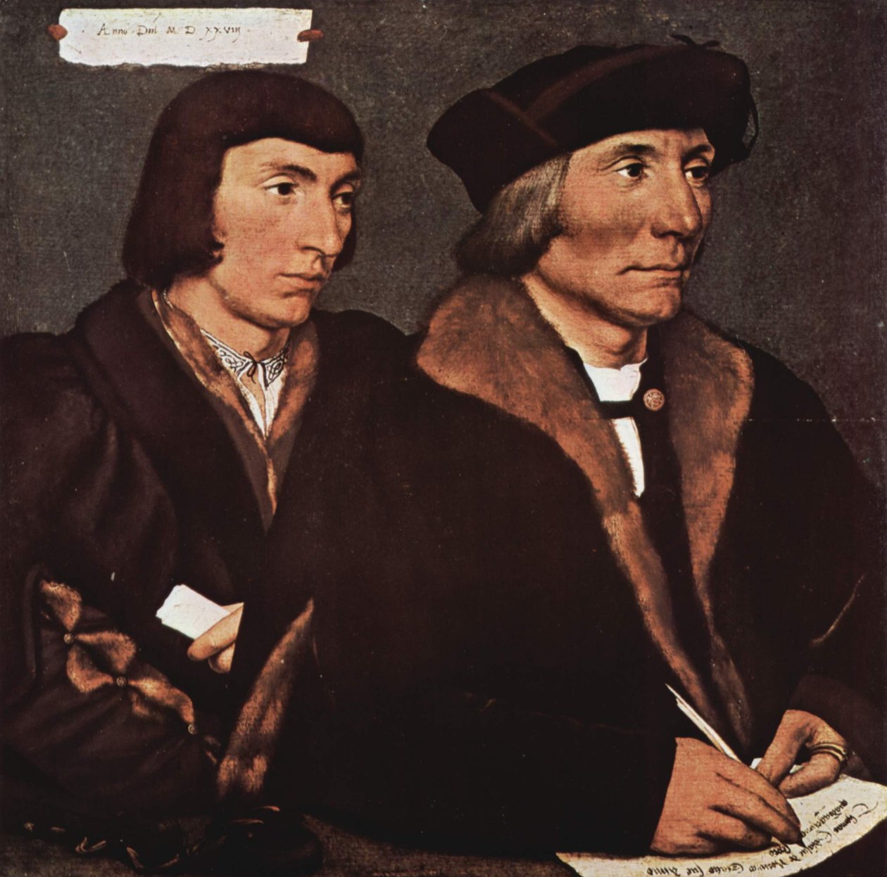 Alemán: Thomas Godsalve (1481-1542) und sein Sohn Sir John (etwa 1510-1556) Retrato de Thomas Godsalve y su hijo John de Hans Holbein the Younger
