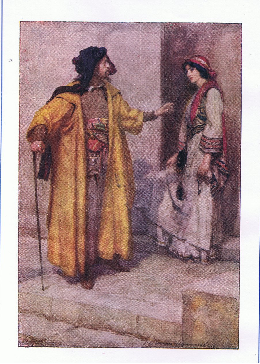 Escúchame, Jessica: cierra mis puertas (El Mercader de Venecia), de Las Obras Completas de Shakespeare publicadas por George Harrap & Co Ltd, 1920s de Hans Holbein der Jüngere