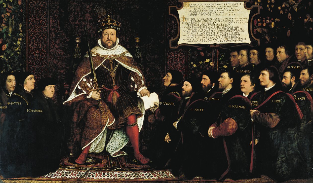 Enrique VIII y los barberos cirujanos de Hans Holbein der Jüngere