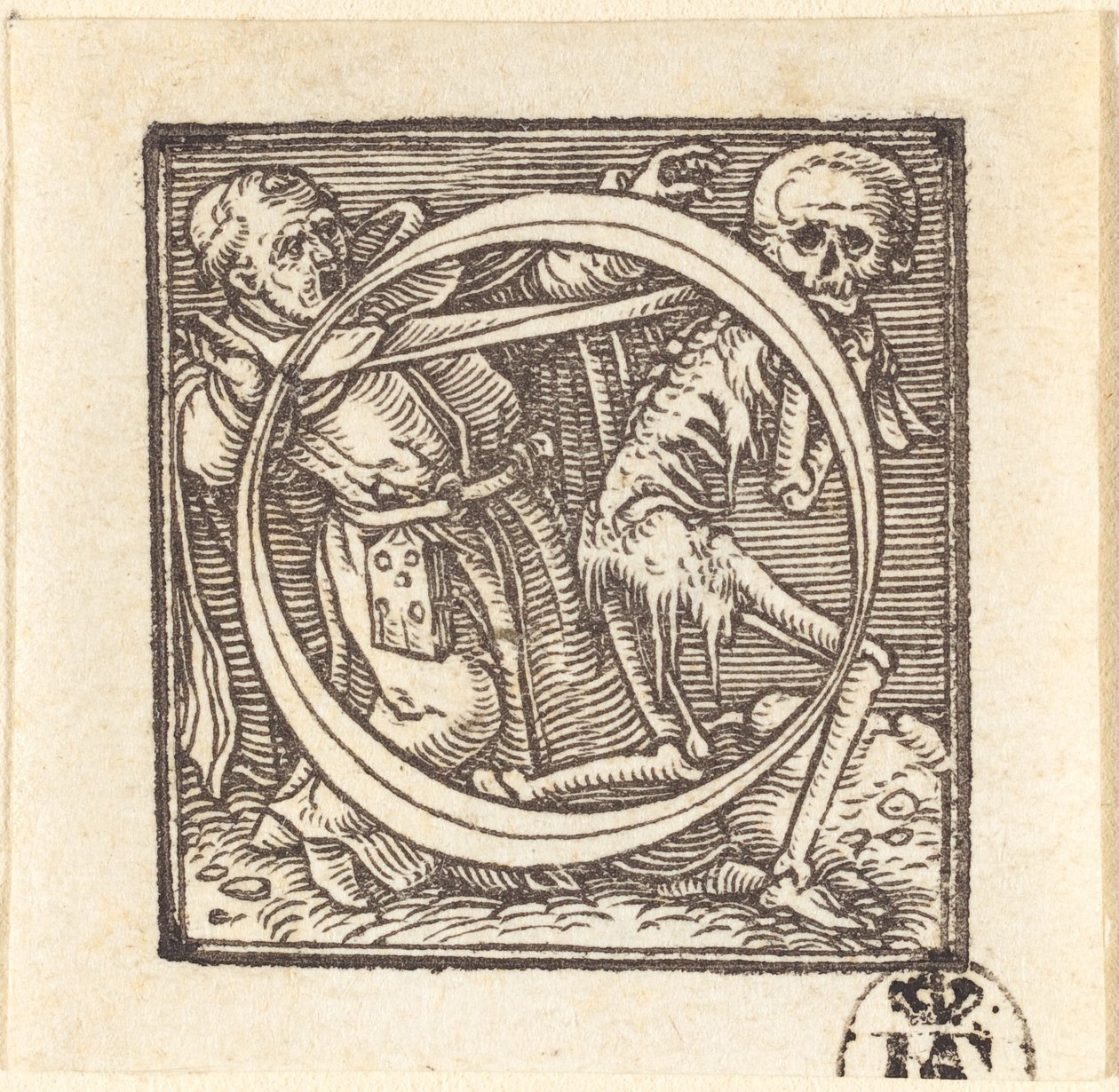 Letra O de Hans Holbein der Jüngere
