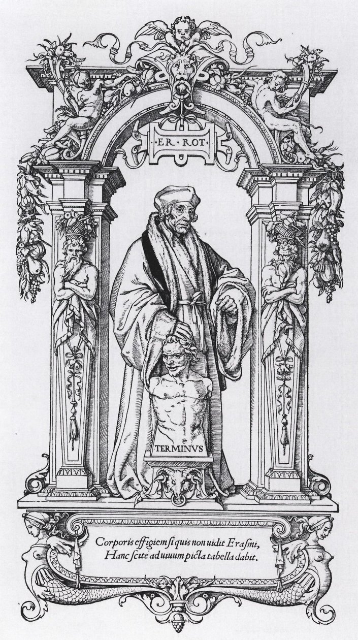 Retrato de Erasmo de Rotterdam (Erasmo "en el maletín") de Hans Holbein the Younger