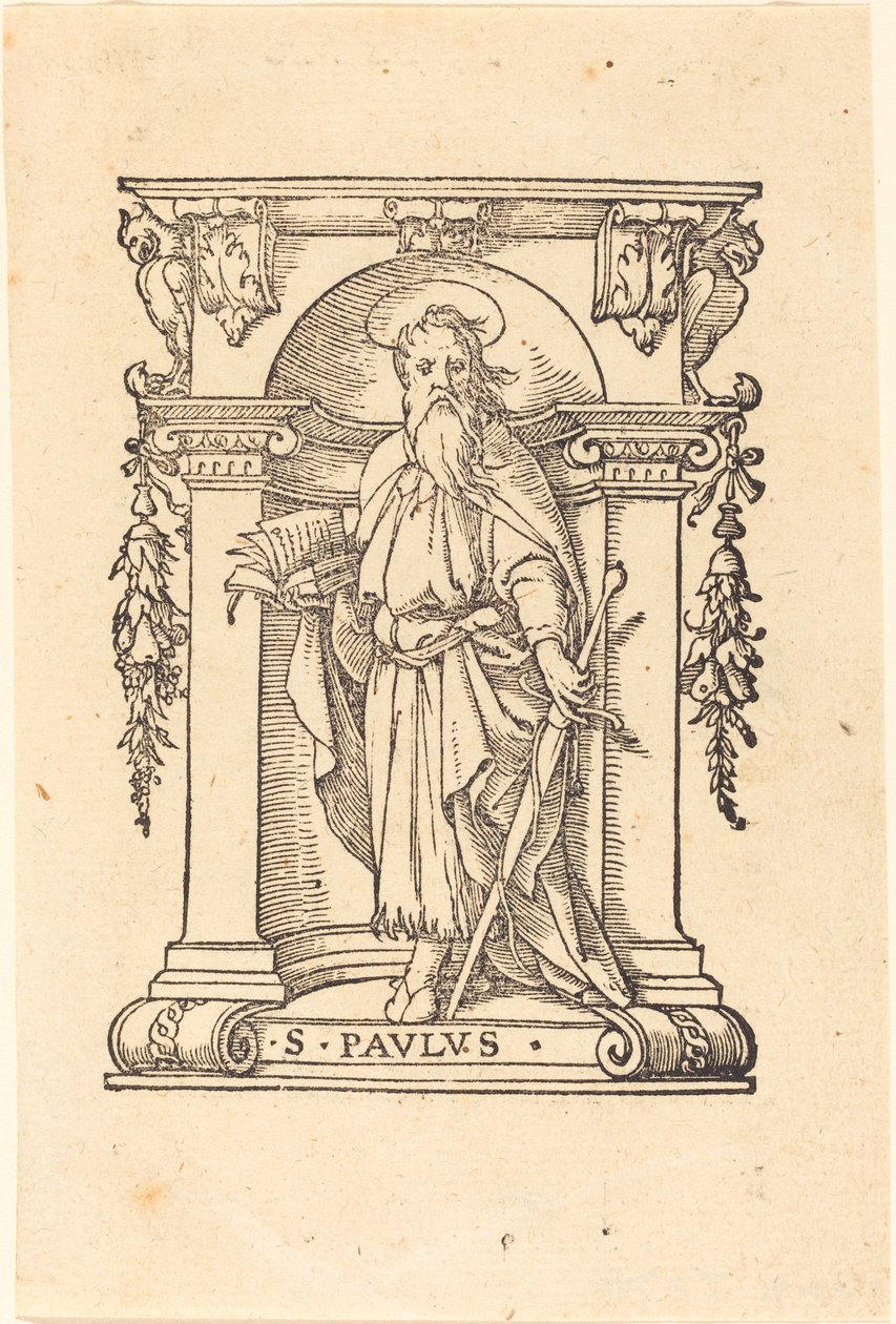 San Pablo con libro y espada de Hans Holbein der Jüngere