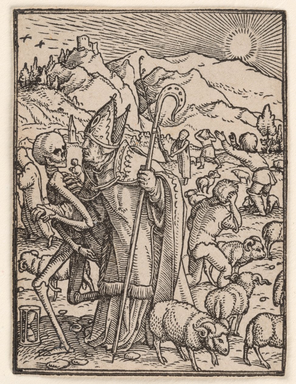 El obispo, de «La danza de la muerte» de Hans Holbein the Younger