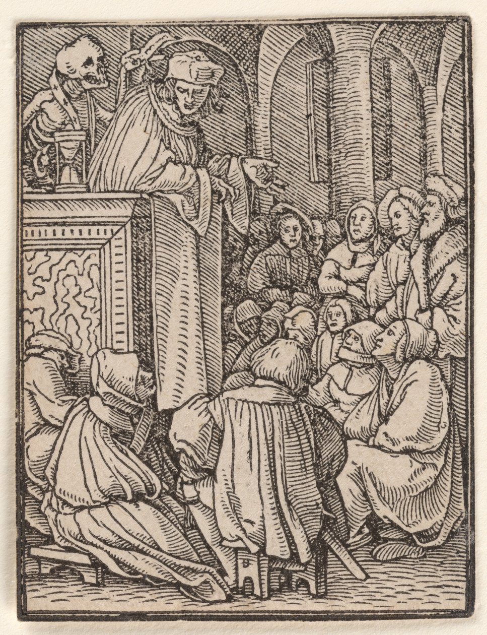 El clérigo, de La danza de la muerte de Hans Holbein the Younger
