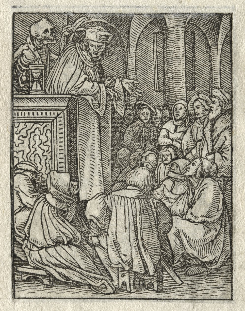 La Danza de la Muerte: El Predicador; El Sacerdote de Hans Holbein the Younger