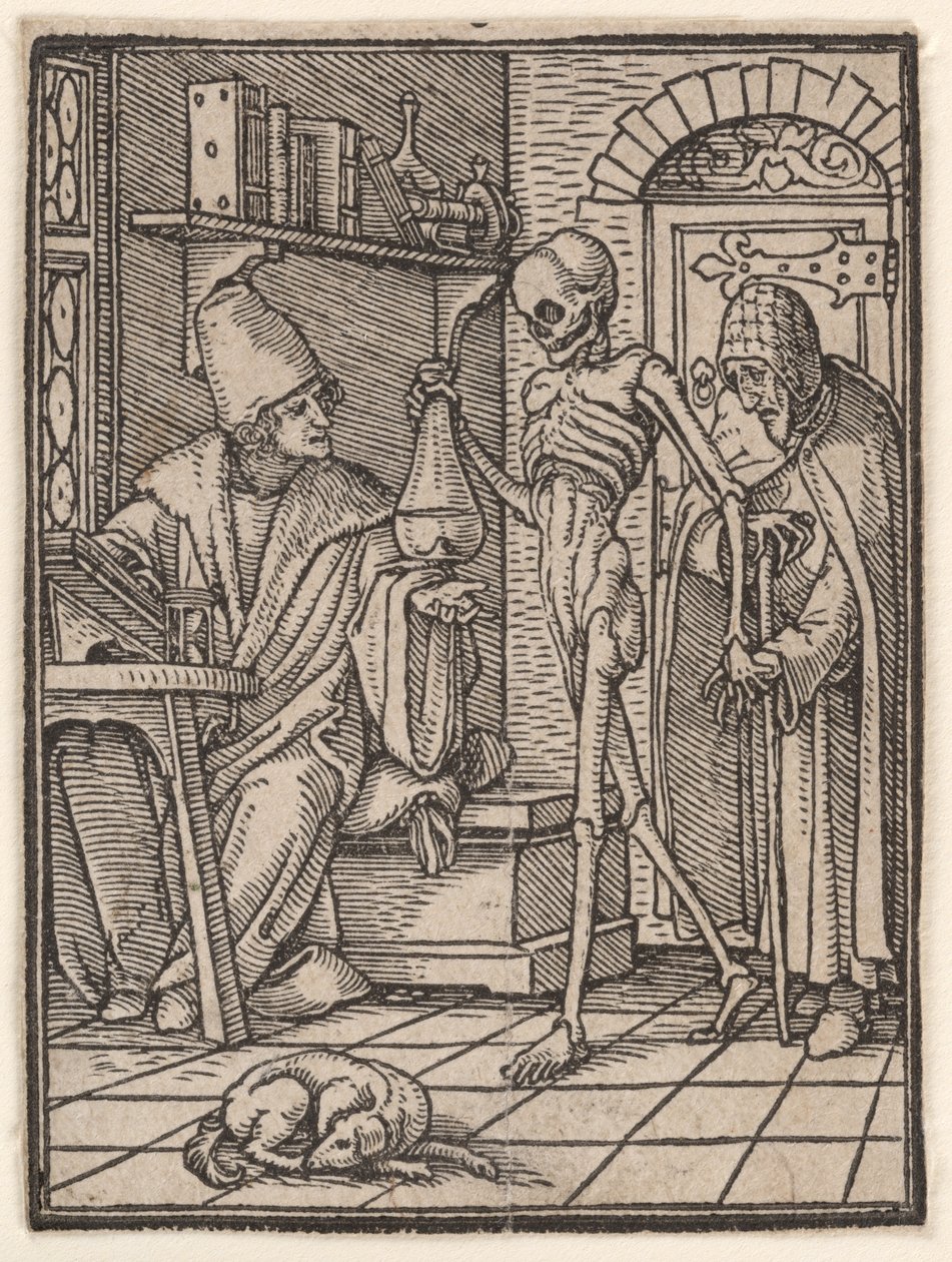 El doctor (o médico), de "La danza de la muerte" de Hans Holbein the Younger