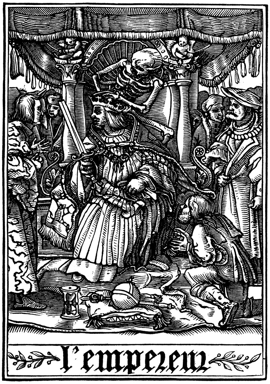 El Emperador visitado por la Muerte, 1538 de Hans Holbein der Jüngere