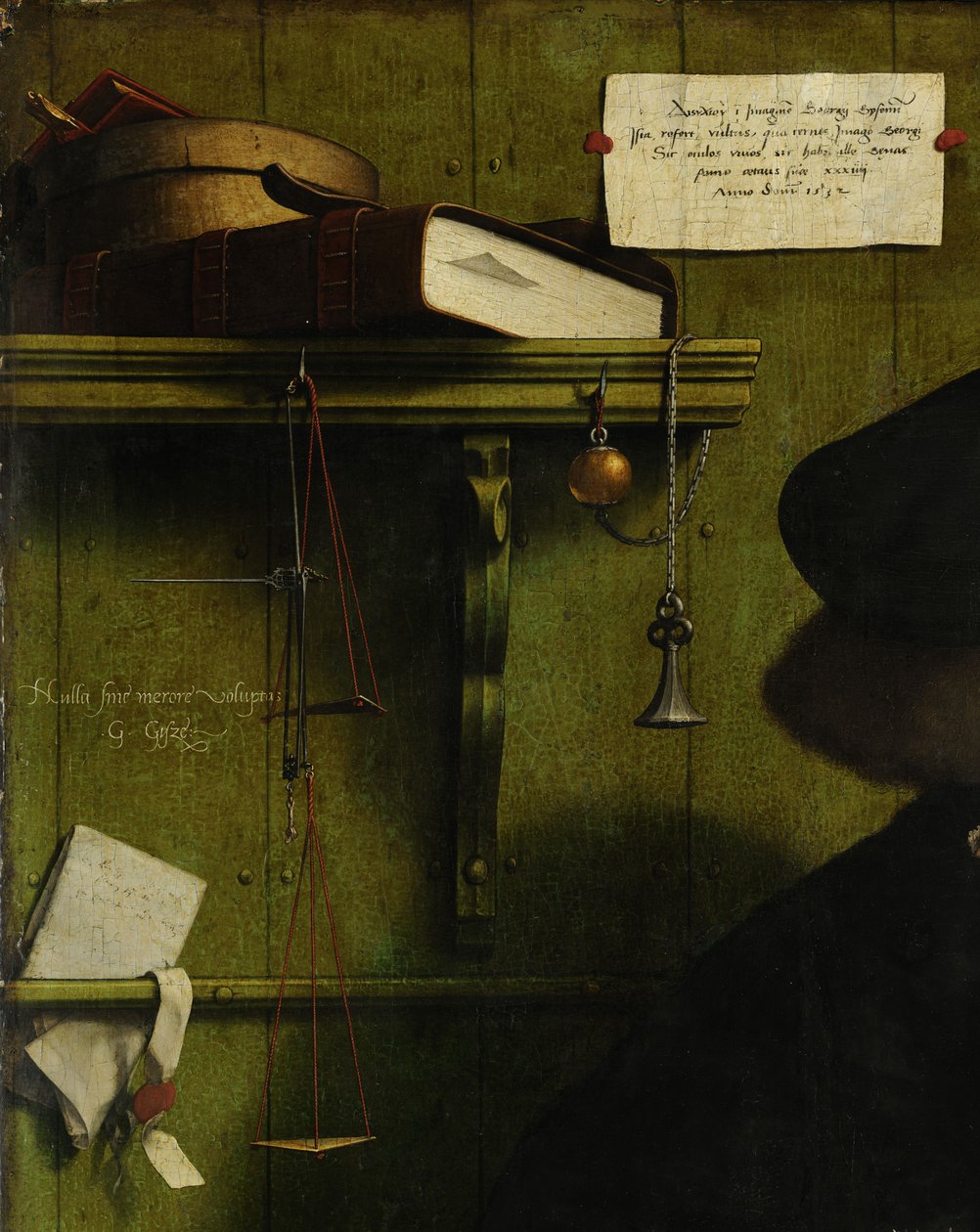 El Mercader Georg Gisze (detalle), 1532 de Hans Holbein der Jüngere