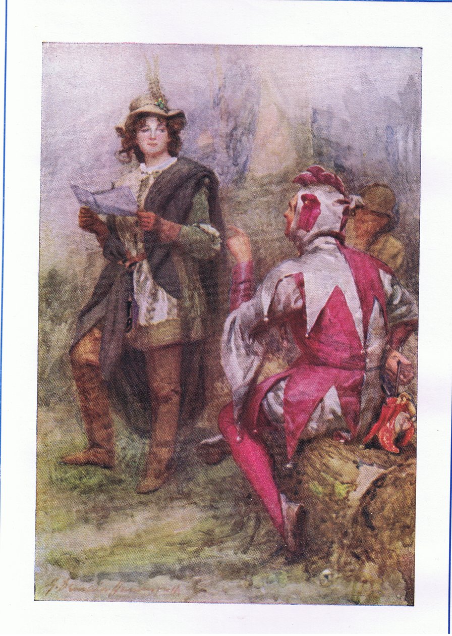 El árbol da malos frutos (Como gustéis), de Las Obras Completas de Shakespeare publicadas por George Harrap & Co Ltd, 1920s de Hans Holbein der Jüngere