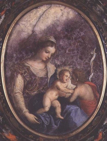 Virgen y Niño con San Juan de Hans I or Johann Rottenhammer