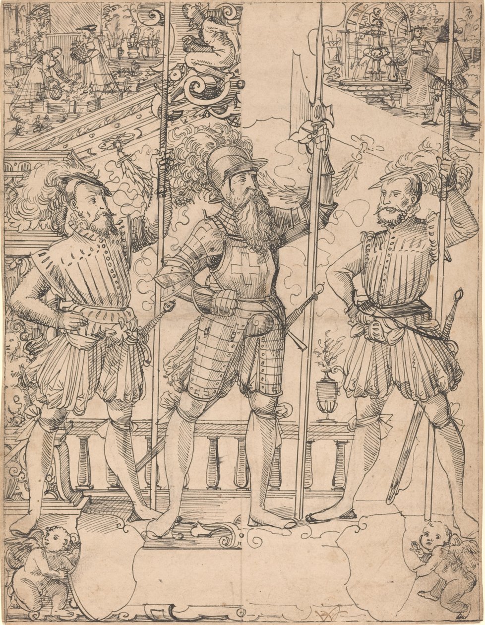 Alabardero y dos piqueros de Hans Jakob Plepp