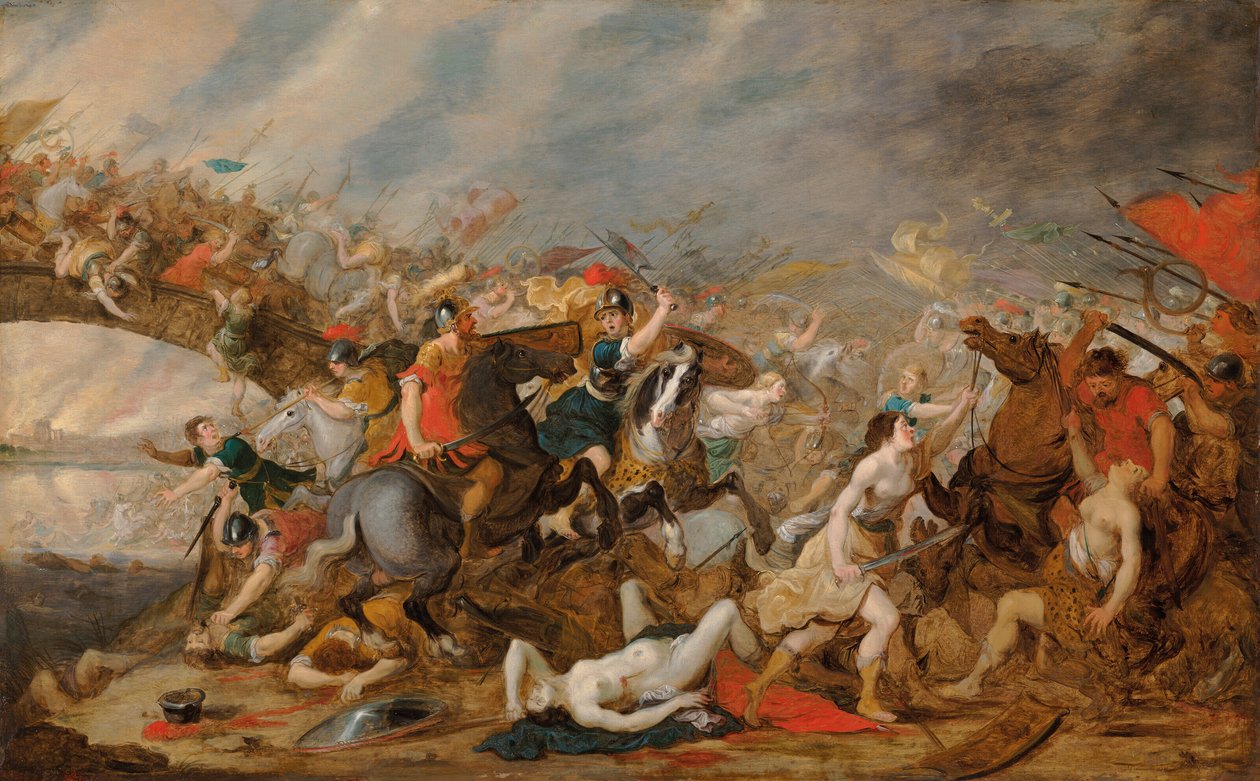 La batalla de las Amazonas de Hans Jordaens III