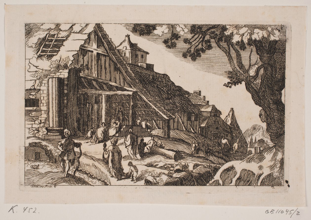 Paisaje con la Sagrada Familia y los Reyes Magos de Hans Jørgen Kirksteen