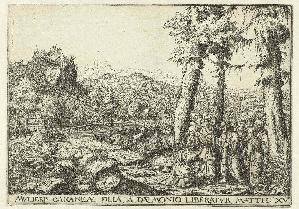 Paisaje con Cristo y la Mujer de Canaán de Hans Lautensack