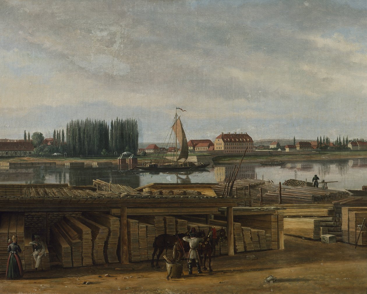 Del área de Dresden, c.1829-30 (óleo sobre lienzo) de Hans Leganger Reusch