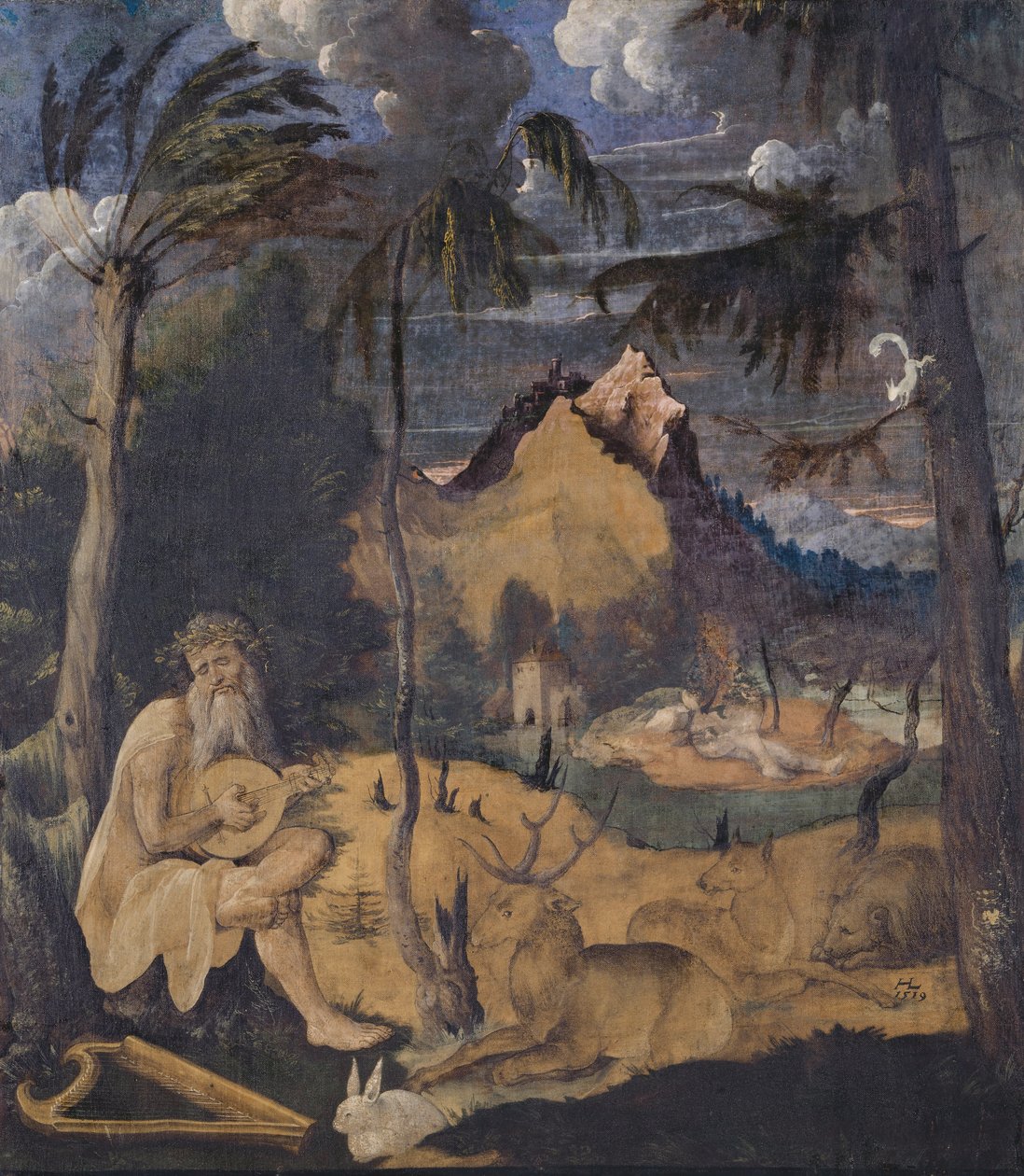 Orfeo entre los animales, 1519 de Hans Leu