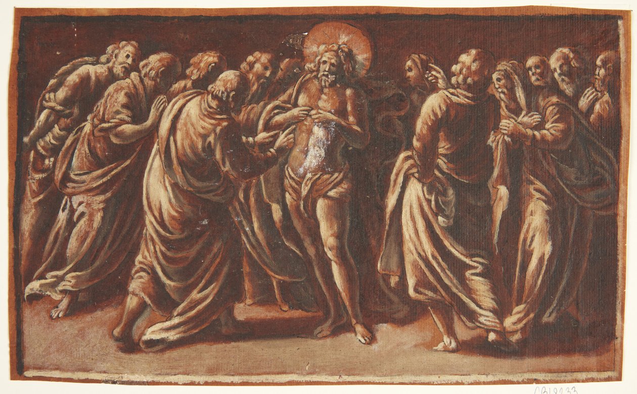 Jesús se aparece a los apóstoles de Hans Leu d.Æ.