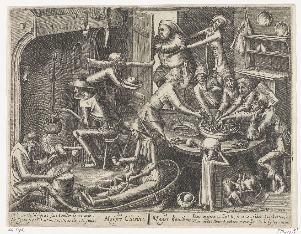 la cocina flaca Le Maigre Cuisine / The Skinny Keucken (título sobre el objeto) de Hans Liefrinck (I)