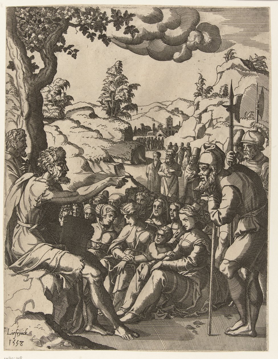 Predicación de Juan el Bautista
La vida de Juan el Bautista (título de la serie) de Hans Liefrinck (I)