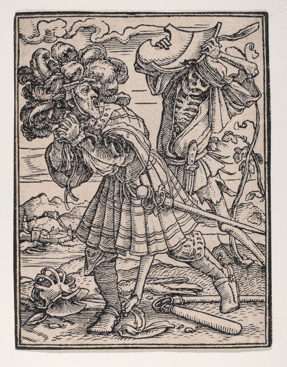 El Conde, de La danza de la muerte, ca. 1526, publicado 1538 de Hans Lützelburger