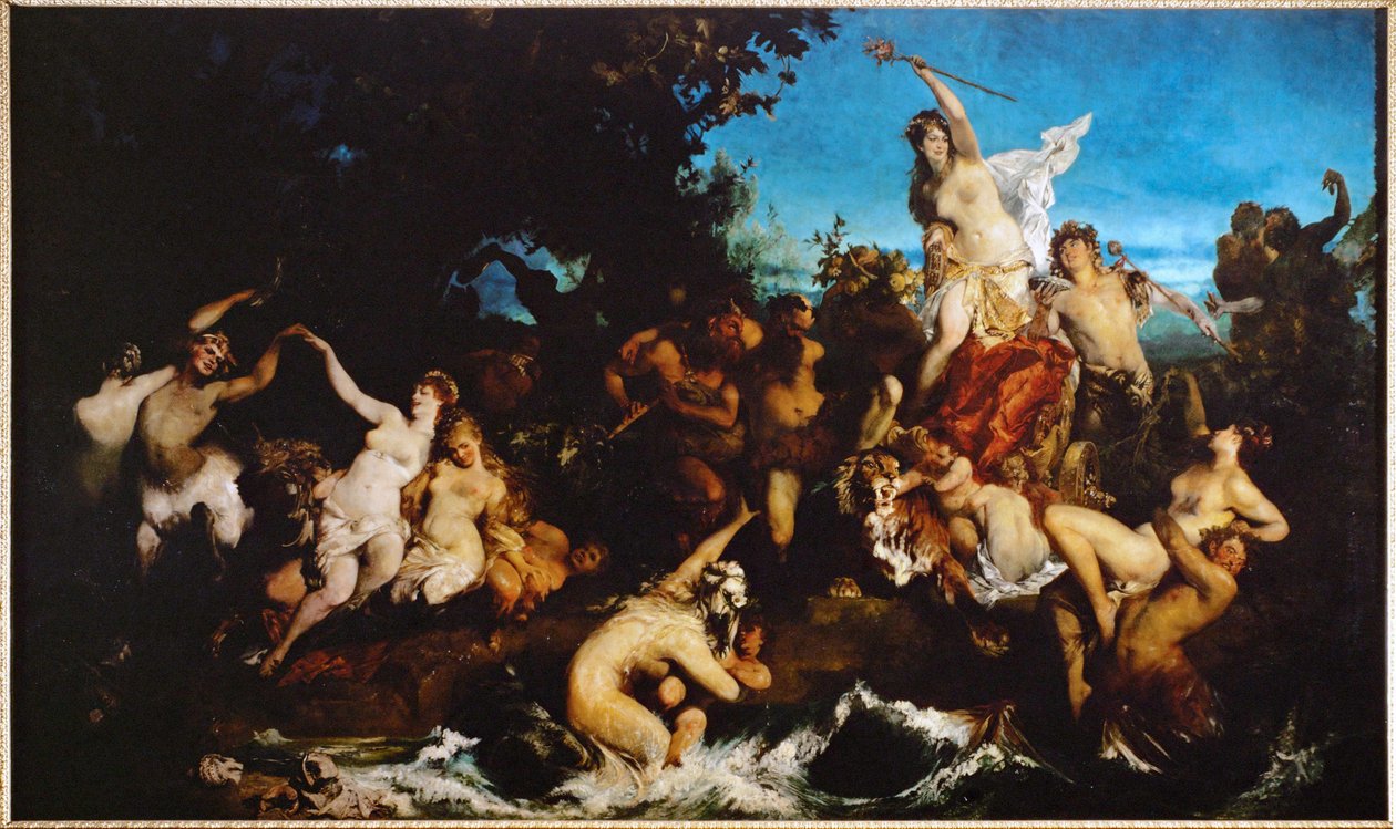 El triunfo de Ariadna (óleo sobre lienzo) de Hans Makart