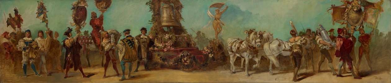 Proyecto para el desfile festivo de 1879 - Los grabadores y fundidores de bronce de Hans Makart