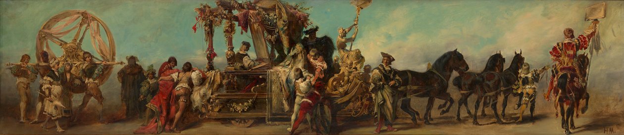 Boceto para el desfile de 1879: la industria textil de Hans Makart