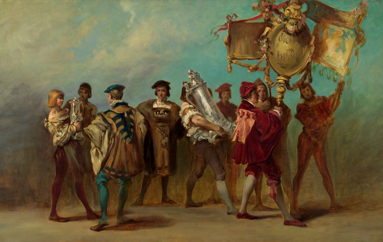 Proyecto para el desfile festivo de 1879 - grabadores y fundidores de bronce de Hans Makart
