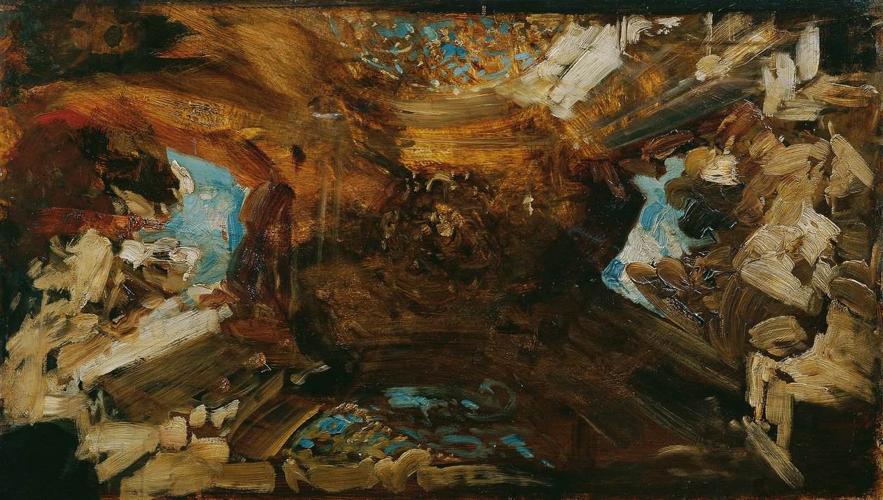 Boceto a color para el techo "Las cuatro partes del mundo" de Hans Makart