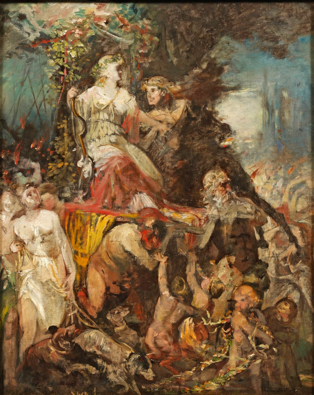 Hans Makart Procesión triunfal de Diana con Baco de Hans Makart