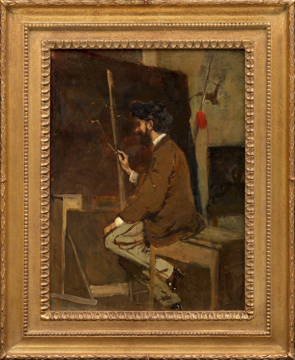 Autorretrato de Hans Makart ante un caballete de Hans Makart