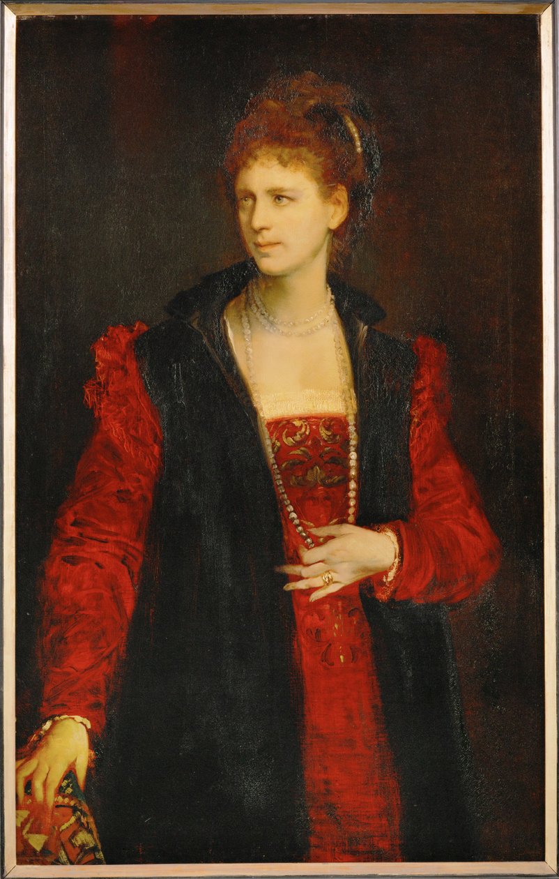 Zerline Gabillon, actriz del Burgtheater de Viena ... (pintura sobre lienzo) de Hans Makart