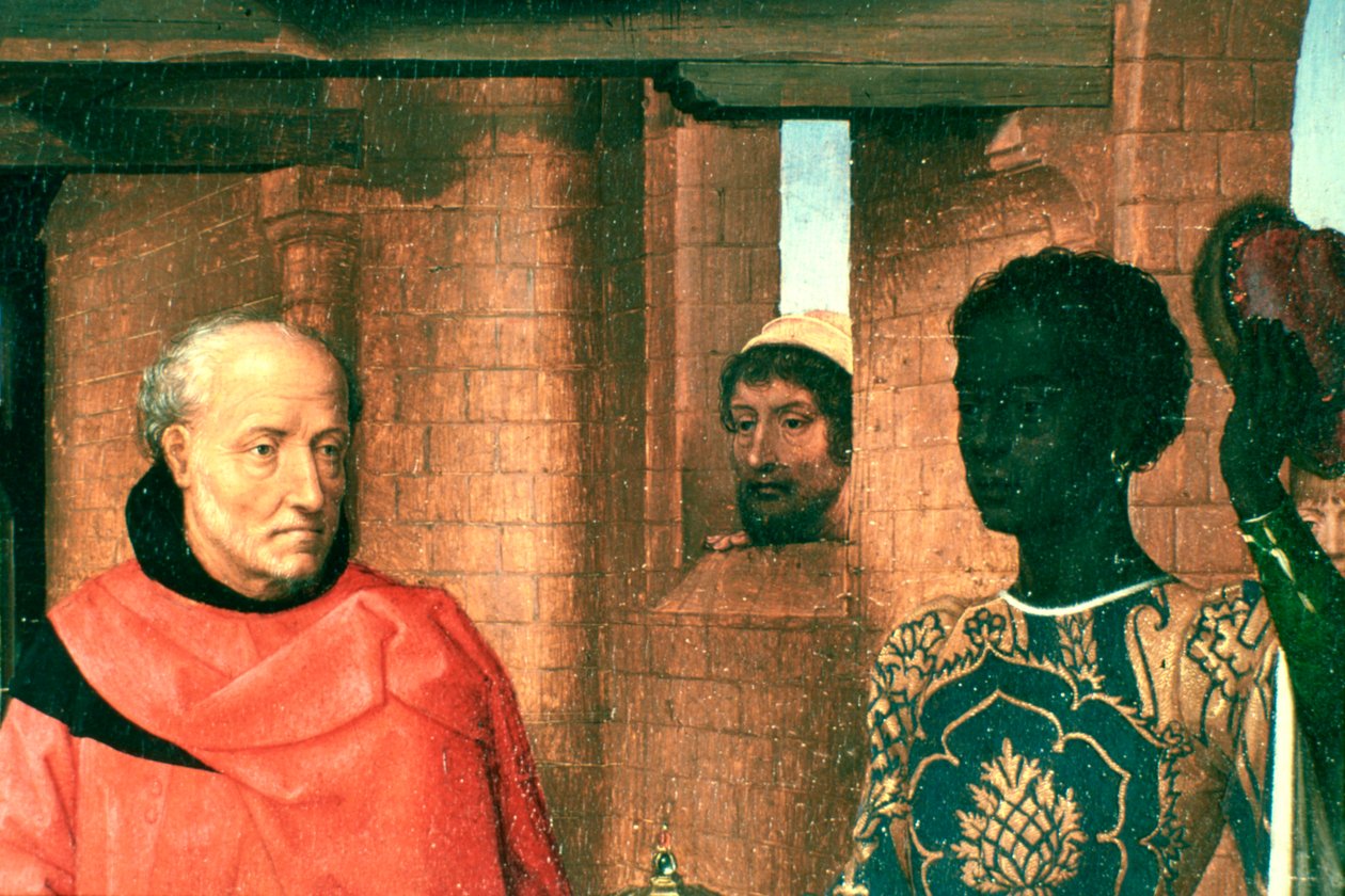 Adoración de los Magos, Tríptico, (detalle), c1453-1494 de Hans Memling