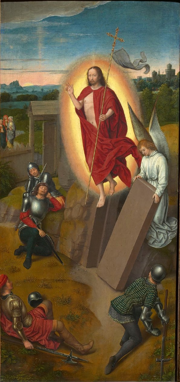 Tríptico del Calvario: La Resurrección, ala derecha, 1480s de Hans Memling